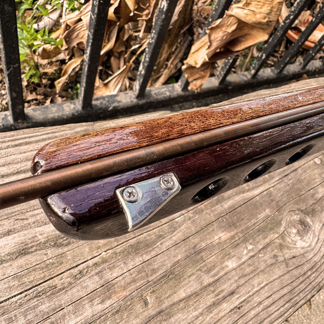 Ifit 60 — reclaimed ifit wood stock, Booth Spearguns