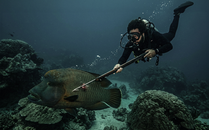 Guam reef waters — scuba spearfishing ban